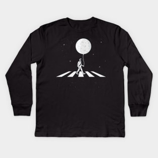 Walk With The Moon Astronaut Kids Long Sleeve T-Shirt